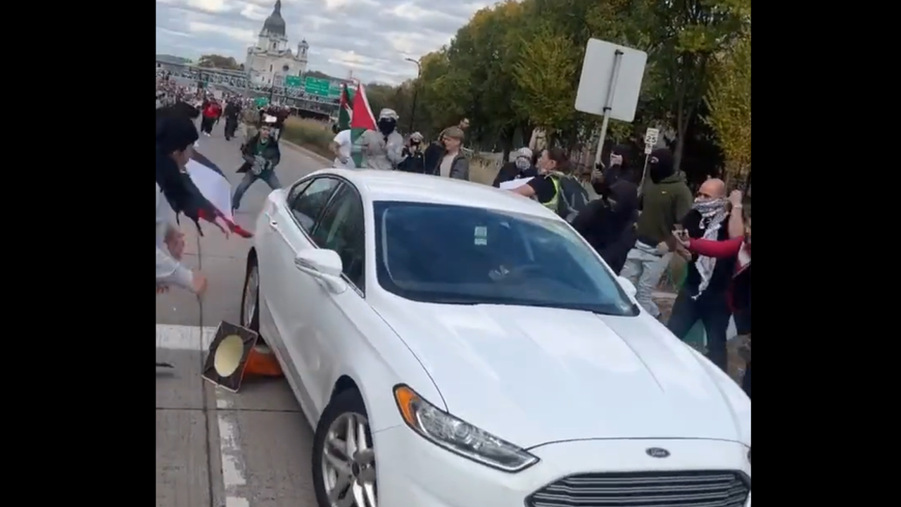 He drove his car into supporters of Palestine