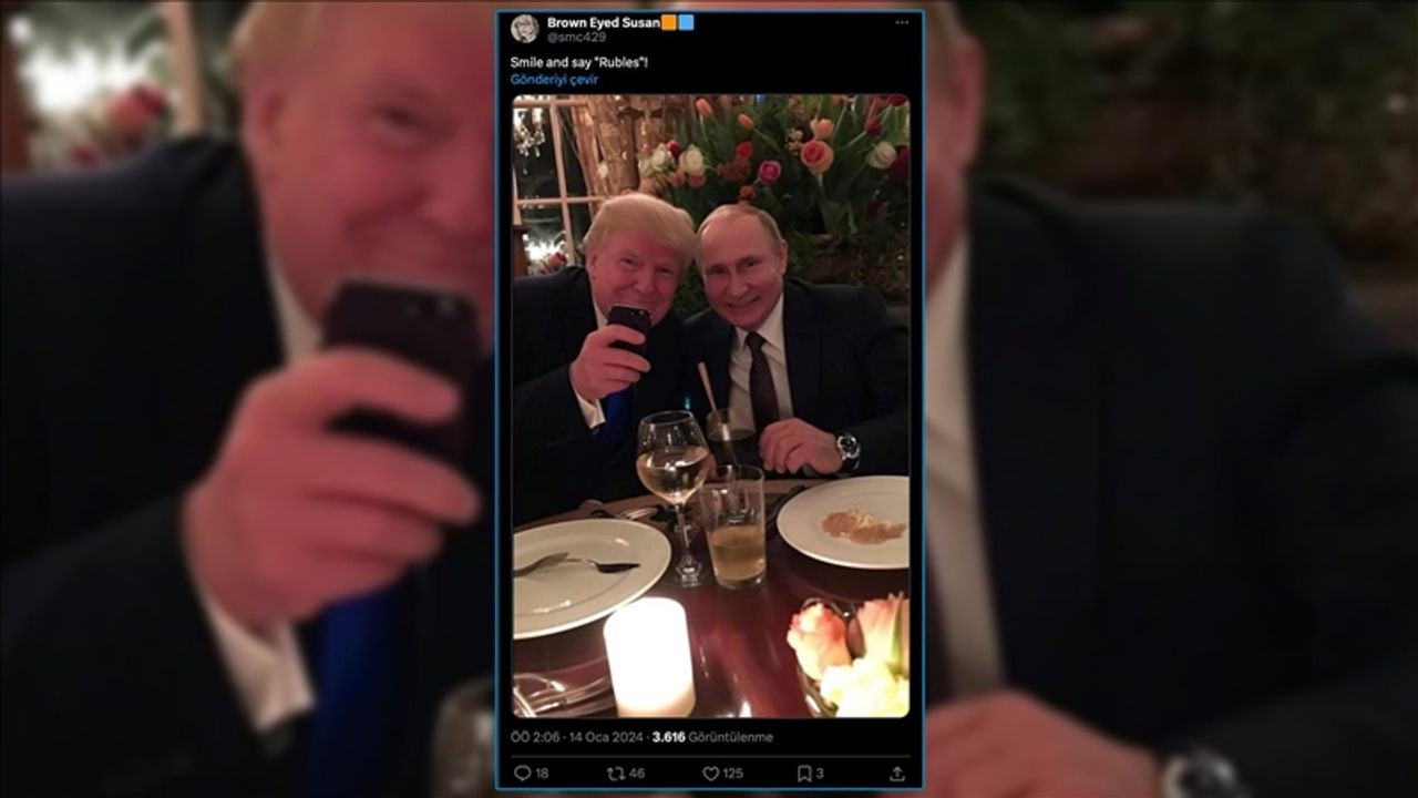 Is the photo of Trump and Putin having dinner together real? Here is the special research!