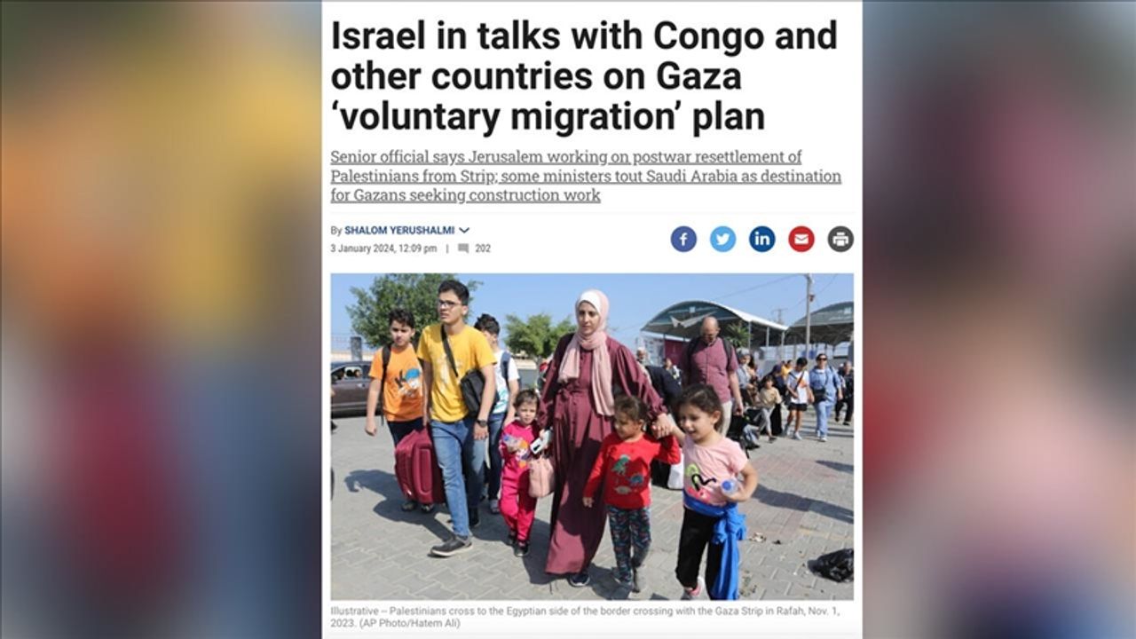 Is the claim "Talks have started, Gazans will be resettled in Congo and Rwanda" true?