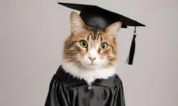 The cat was given an honorary diploma!
