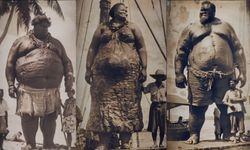 Do the images show giant people from the Hawaiian village of Maui?
