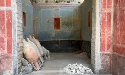 New discovery in Pompeii: Mysterious blue colored room!