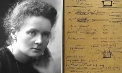Marie Curie commemorated with laboratory notebook