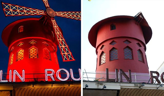 The famous cabaret club Moulin Rouge has lost its wings