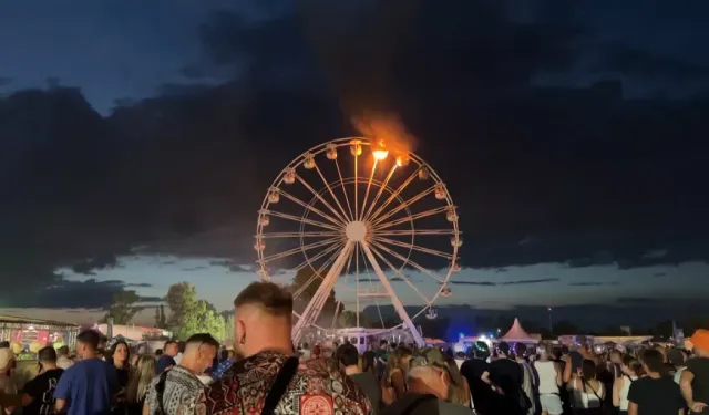 Ferris wheel fire at music festival in Germany!