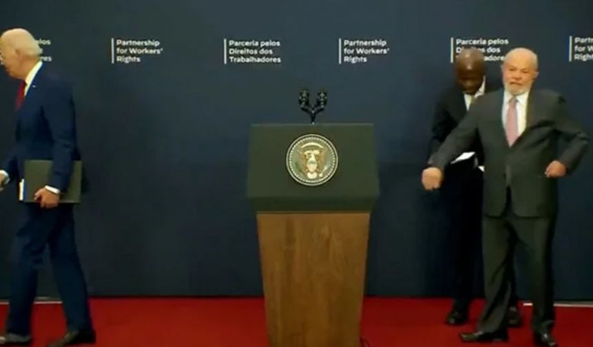 Biden forgot to shake his interlocutor's hand