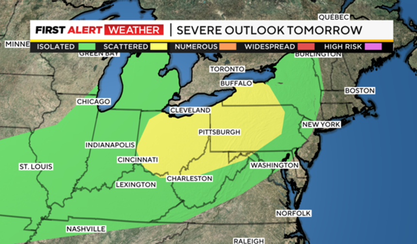 Strong storms bring tornado risk to Pittsburgh area on Saturday